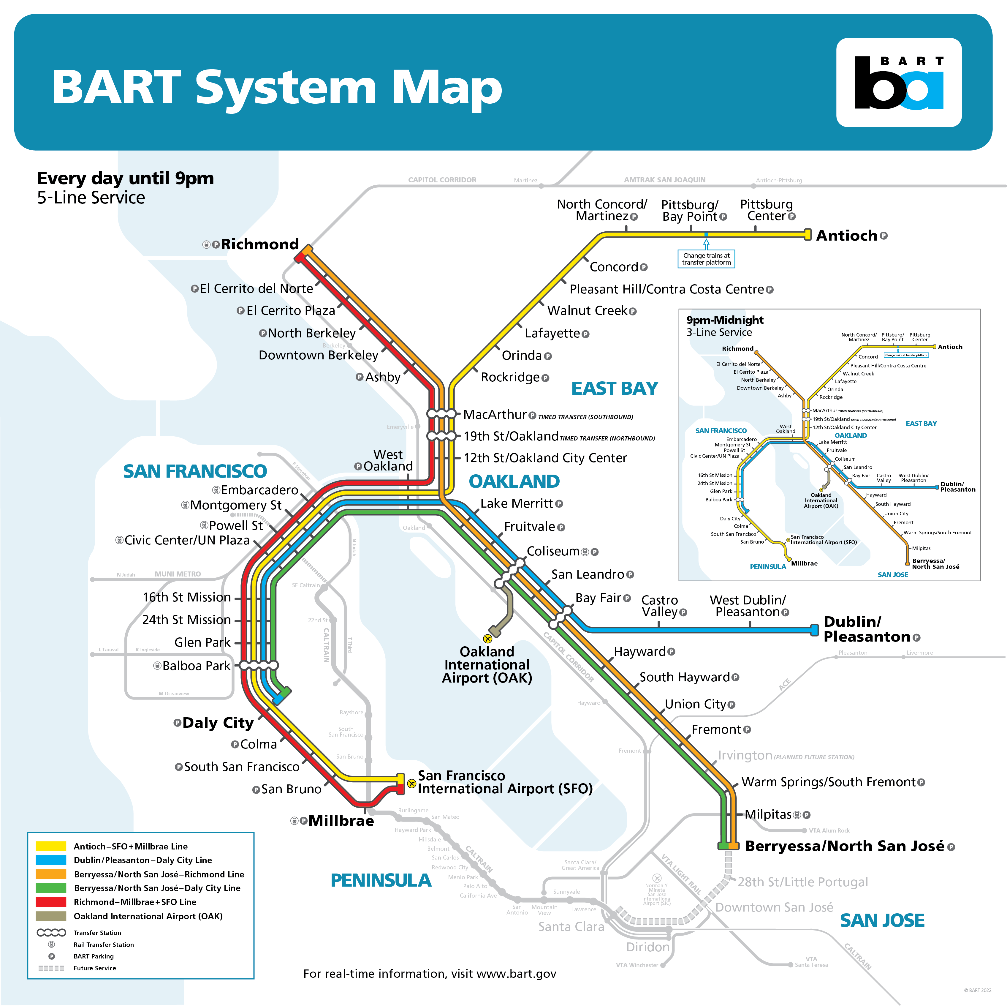 BART Schedule Change Begins Feb 14 BARTable   BART Station Map 